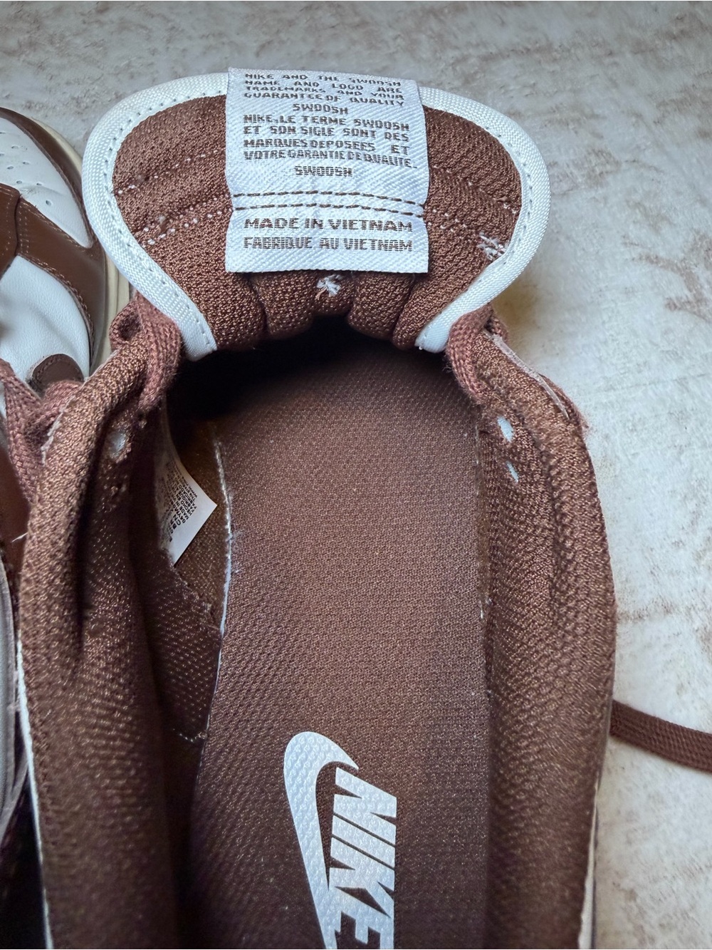 Nike Dunk Low Brown White Sneakers Women’s Size 8 - Picture 10 of 13